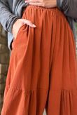 Basso Baby Cord Tiered Cuff Pant Rust